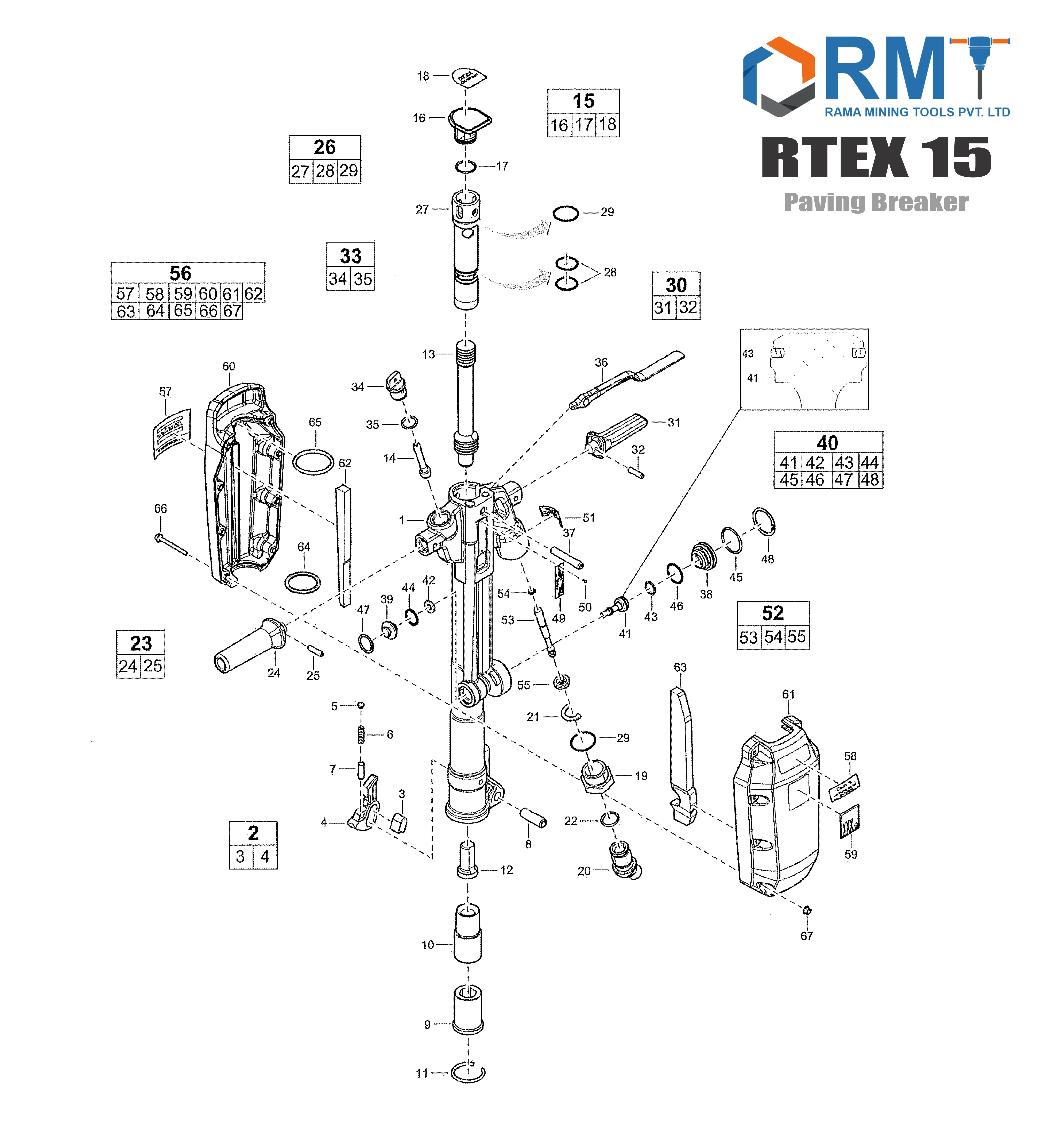 RTEX 15 - Pneumatic Breaker